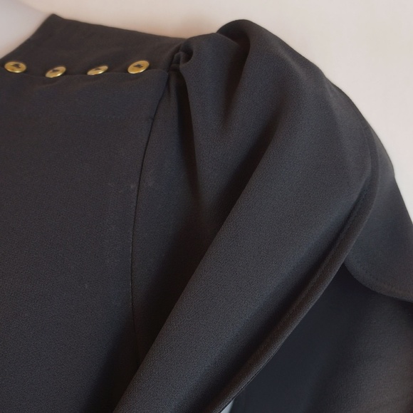 LOFT Dress Shoulder Button Fit and Flare Gray NWT - Picture 4 of 8